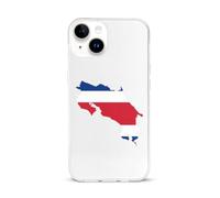 Costa Rica Map with Flag Phone Case Compatible with iPhone 15 | Suitable for 15 Series Fashion TPU Soft Protective Shell
