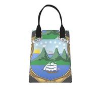 Costa Rica National Emblem Lunch Bag for School Work Kids Children Women Men Travel Tote Bag for Travel Fishing Picnic Lunch Tote School Outdoor Picnic