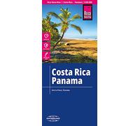 Costa Rica & Panama GPS: (1:550.000): Kartenbild 2seitig. Exakte Höhenlinien. Höhenschichten-Relief. GPS-tauglich, mit Gradnetz. Klassifiziertes Straßennetz. Ausführlicher Ortsindex