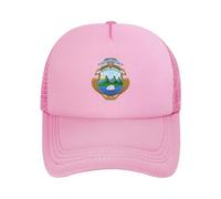 Costa Rica Patriotic Design: Baseball Cap + Trucker Hat + Dad Cap Triple Styles | Upf50+ Polyester Mesh Adjustable Sun Hat Pink