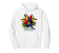 Costa Rica Save The Rainforest Birds Quetzal Macaw Toucan Pullover Hoodie