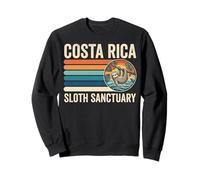 Costa Rica Sloth Sanctuary Retro Distressed Sunset Sweatshirt
