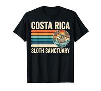Costa Rica Sloth Sanctuary Retro Distressed Sunset T-Shirt