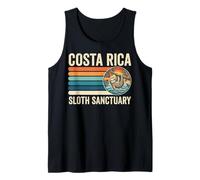 Costa Rica Sloth Sanctuary Retro Distressed Sunset Tank Top