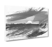 Costa Rica Sunset Seascape V1 Canvas Print | Gallery Wrapped 30mm Frame Wall Art | 30x20 inches | Ready to Hang | Coastal Seascape Picture | Living Room Bedroom Lounge Office