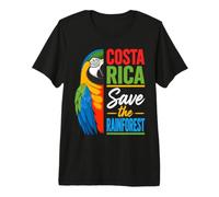 Costa Rica Tropical Parrot Save The Rainforest Premium T-Shirt
