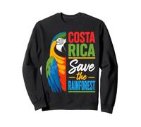 Costa Rica Tropical Parrot Save The Rainforest Sweatshirt