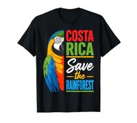 Costa Rica Tropical Parrot Save The Rainforest Value Graphic T-Shirt