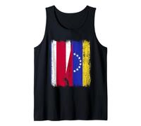Costa Rica Venezuela Half Flag Costa Rican Venezuelan Jersey Tank Top