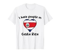 Costa Rican Flag Heart I Have People in Costa Rica T-Shirt
