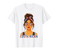 Costa Rican Girl Costa Rica Flag Costa Rican Girlfriend Wife T-Shirt