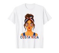 Costa Rican Girl Costa Rica Flag Costa Rican Girlfriend Wife T-Shirt