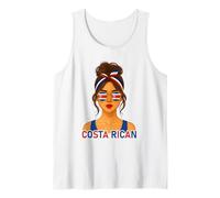Costa Rican Girl Costa Rica Flag Costa Rican Girlfriend Wife Tank Top