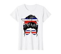 Costa Rican Girl Costa Rica Flag Proud Costa Rican Woman T-Shirt