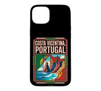 Costa Vicentina Portugal Flag Coastal Cliffs Travel Art Case for iPhone 15 Plus