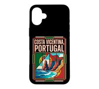 Costa Vicentina Portugal Flag Coastal Cliffs Travel Art Case for iPhone 16 Plus