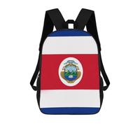 Costa1 Rica1 Rican1 Flag Funny 17" Backpack Lightweight Daypack Laptop Bag for Travel Hiking Camping