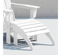 Costaelm Adirondack Chair Footrest Foldable Ottoman, Folding Ottoman Outdoor Foot Rest for Patio Waterproof, Adirondack Ottoman Outdoor, White