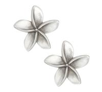 Costello Coastal - Plumeria Cabinet Knobs (2-Pack)| Frangipani Flower Drawer Knobs | Artist Pewter Collection Hardware