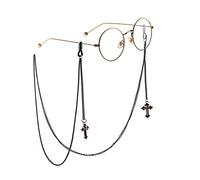 CosTimo Eyeglass Chains Glasses Sunglass Mask Chain Women Lanyards Black - Black - Medium