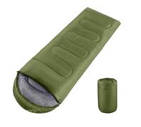 costoffs 1-Person Warm Sleeping Bag for Adult, 3 Seasons Hiking Camping Waterproof Envelope Rectangular Sleeping Bags With Zipper Carrybag, Green