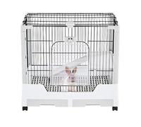 costoffs 2 Tier Rabbit Cage 76cm Small Animal Cage with Pull Out Tray and Caster for Rabbit, Guinea Pig, Ferret, Chinchillas