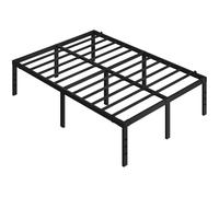 costoffs Double Size Metal Bed Frame with Heavy Duty Slat Support 4ft6 Mattress Foundation Frame with Large Under-bed Storage Space, Non-slip No Noise Easy Assembly Black