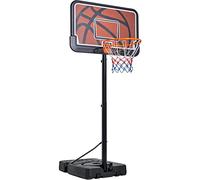 costoffs Portable Basketball Hoop Height Adjustable Basketball Net Stand 44 Inch Backboard Set 7.6-10ft Height for Indoor Outdoor Use