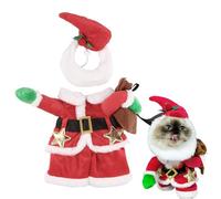 Costume - 12.6 Inch Polyester Party Outfit | Festive Dog Accessories - Soft Comfortable Design with Hat Perfect for Home Celebrations and Playful Holiday Moments