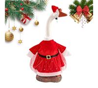 Costume - 25.19 Inch Christmas Dress | Fabric Classic Porch Outfit, 23-inch Realistic White Decoration Set With Bow | Designed To Bring Festive Cheer And A Funny