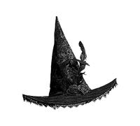 Costume Adult Hat With Lace Brim For Halloween | Witch Hat - 44x39cm, Day Of The Dead Corpse Bride | Party Hats - Comfortable Masquerade Costume Accessory For Women