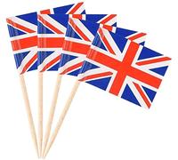 Costume and Party Store Union Jack Party Tableware 2023 King Charles Corontation (50 Cupcake Toppers)
