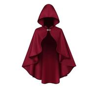 Costume Di Halloween Mantello Medievale Costume Carnevalle Per Ragazze, Manteello Con Cappuccio Carnival E Festival Cosplay, Costumee Nero Traspirant Estival Abbigliamento Teatrale In Maschera