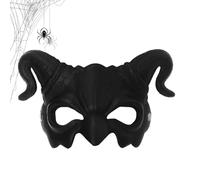 Costume Face Cover - 27x17cm Scary Face Cover, Horror Halloween Costume, Halloween Devil Horn Half Faces | Creepy Headgear Party Supplies for Cosplay Adults Carnival Photoshoots Special