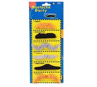 Costume Fake Moustaches Stickers Novelty Mustache Self Adhesive 6 Pcs Create Fun Mood for Halloween Themed Parties Black