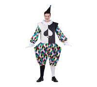Costume For Adults My Other Me Harlequin White Black (Size: Unisex Costumes NEW