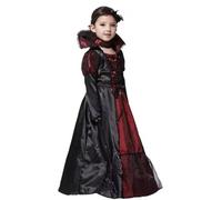 Costume for Girls Halloween Witch Outfit Kids Gothic Dress up Play Set Toddler Girls Party Performance Wear Victorian Vampiress Queen Dress up Party Age 3-14 Years (X- Large(9-10 Years))
