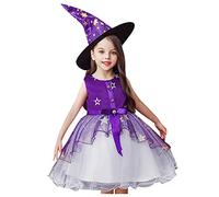 Costume for Kids Girls Witch Fancy Dress Teenage Halloween Costumes Scary Witches Women Toddler Hat Kids' Play