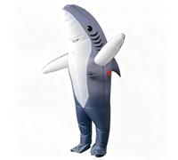 Costume gonflable amusant de requin pour Halloween (Grey, 120cm-150cm)