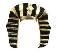 Costume Hat - Tutankhamun Egyptian Headpiece | Golden Velvet Composite Sponge Unisex Design | Funny Hats For - Hallowe Easter Stage Performance