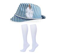 Costume Hats | with Socks and Fun Set of Hats - German Cup Hat Decoration - for Parades Dances Stage Performances Women Men Children Teenagers
