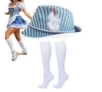 Costume Hats,with Socks Funny Headwear Set - German Top Hat Holiday Decor | for Celebration Festival Parade Dance Performance Stage Women Men Adults Kids Teen