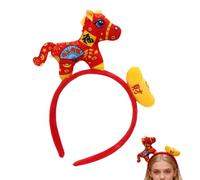 Costume Headwear - Crab Hat | Reindeer Headbands with Red Nose Halloween Deer Headwear Festive Cosplay Party for Adults Women Girls Kids Realistic Deer Ear Hair