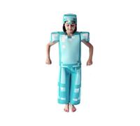 (Costume, Kids L) Minecraft Steve Armor Child Boys Girls Cosplay Costume Dress Up Outfit Suit