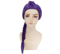 Costume Kids Wig Cosplay, Anime Wig, Purple Braid Wigs Party Cap And Sunglass Set,Short Bob Hair Straight With Flat Bangs Synthetic Colorful Cosplay Daily Neon
