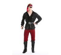 Costume Men Carnival Pirate Buccaneer Corsair Size S/M