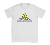 Costume Not Found Mens T-Shirt X-Large White Halloween Joke No Effort Cheap Joke Top