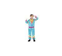 Costume & Party Childs Blue 80s Tracksuit Shell Suit Fancy Dress Costume Boys Girls Kids 1980s Party Medium