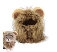 Costume Pet Lion Mane Wig - Lion Mane Wig Pet Costumes Hat | Adjustable Dog Halloween Costumes with Ears | Fancy Lion Hair Cat Clothes Dress Funny Pet Wig Caps Turn Your Cat Into A Strong Lion