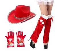 Costume - Santa Cowboy Hat | Role Play Cosplay Costume Party Accessory for Birthday Christmas